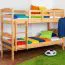 Jugendetagenbett 90 x 200 cm | Massivholz: Buche | Natur Lackiert | umbaubar in 2 Einzelbetten | Premium-Qualität | inkl. Rollroste Abbildung