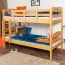 Jugendstockbett 90 x 190 cm | Massivholz: Buche | Natur Lackiert | umbaubar in 2 Einzelbetten | Premium-Qualität | inkl. Rollroste Abbildung