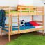 Kinderetagenbett 90 x 200 cm | Massivholz: Buche | Natur Lackiert | umbaubar in 2 Einzelbetten | Premium-Qualität | inkl. Rollroste Abbildung