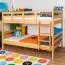 Kinderstockbett 120 x 190 cm | Massivholz: Buche | Natur Lackiert | umbaubar in 2 Einzelbetten | Premium-Qualität | inkl. Rollroste Abbildung
