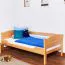 Bettrahmen für Kinder / Kinderbett 90 x 190 cm | Massivholz: Buche | Natur Lackiert | besonders hohe Qualität Abbildung