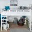 Kinderhochbett 160 x 190 cm | Massivholz: Buche | Weiß Lackiert | umbaubar in Einzelbett | Premium-Qualität | inkl. Rollrost Abbildung
