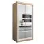 1 Meter breiter Kleiderschrank mit 2 Türen | Farbe: Sonoma Eiche / Weiß Abbildung