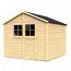 Holz-Gartenhütte 2,39 x 2,44 Meter (inkl. Dach) | Natur | Satteldach Abbildung