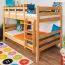 Kinderstockbett 120 x 190 cm | Massivholz: Buche | Natur Lackiert | umbaubar in 2 Einzelbetten | Premium-Qualität | inkl. Rollroste Abbildung