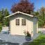 Holz-Gartenhaus 2,48 x 2,69 Meter (inkl. Dach) | Natur | Satteldach | 28 mm Blockbohlen-Haus Abbildung