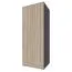 Kleiderschrank | 2 Drehtüren | 2 Schubladen | 5 Fächer | mit Kleiderstange | 80 cm breit | Farbe: Sonoma Eiche Abbildung