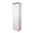 Schmaler 50 cm breiter Kleiderschrank mit 1 Tür | Farbe: Weiß Abbildung
