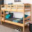 Stockbett für Jugendliche 90 x 190 cm | Massivholz: Buche | Natur Lackiert | umbaubar in 2 Einzelbetten | inkl. Rollroste Abbildung
