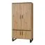 80 cm breiter Kleiderschrank mit 4 Türen | Farbe: Eiche Abbildung