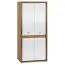 92 cm breiter Kleiderschrank mit 2 Türen | Farbe: Nuss / Weiß Abbildung