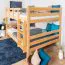 Etagenbett für Kinder 140 x 190 cm | Massivholz: Buche | Natur Lackiert | umbaubar in 2 Einzelbetten | inkl. Rollroste Abbildung
