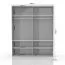 182 cm breiter Kleiderschrank mit 1 Tür | Farbe: Weiß Abbildung