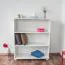 Standregal, 100 cm breit, Kiefer Holz-Massiv, Farbe: Weiß Abbildung