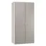 Jugendzimmer - Kleiderschrank mit LED, Farbe: Weiß / Grau - Abmessungen: 187 x 93 x 57 cm (H x B x T) Abbildung
