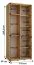 Schwarzer Kleiderschrank Tharo mit Schiebetüren, Anti Staubbürsten, platzsparend, viel Stauraum, 235,2 x 110 x 45 cm, auch für Wohnzimmer geeignet