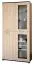 Vitrine Cikupa 22, Farbe: Nuss / Ulme - Abmessungen: 190 x 90 x 40 cm (H x B x T)