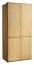 Kleiderschrank / Drehtürenschrank Fazenda 01, Farbe: Natur, Eiche teilmassiv – 222 x 104 x 61 cm (H x B x T)