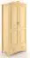 Landhaus-Stil Kiefer-Kleiderschrank massiv Natur 214x80x60 cm Abbildung
