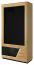 Dielenschrank Eiche / Schwarz 192x102x60 cm Abbildung