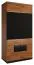 Kleiderkasten Walnuss / Schwarz 210x102x62 cm Abbildung