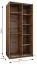 Kleiderschrank / Schiebetürenschrank | 2 Schiebetüren | 2 Kleiderstangen | 245,5 x 100 x 64 cm | 6 Fächer | 6 Einlegeböden | Farbe: Kaschmir |Soft-Close