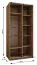 Kleiderschrank / Schiebetürenschrank | 2 Schiebetüren | 6 Einlegeböden | 245,5 x 120 x 64 cm | 6 Fächer | 2 Kleiderstangen | Farbe: Weiß | Soft-Close