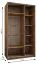 Kleiderschrank / Schiebetürenschrank | 245,5 x 130 x 64 cm | 2 Kleiderstangen | 6 Fächer | 6 Einlegeböden | 2 Schiebetüren | Farbe: Eiche Artisan