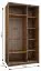 Kleiderschrank / Schiebetürenschrank | 2 Schiebetüren | 6 Fächer | 2 Kleiderstangen | 245,5 x 130 x 64 cm | 6 Einlegeböden | Farbe: Weiß | Soft-Close