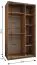 Kleiderschrank / Schiebetürenschrank | 245,5 x 140 x 64 cm | 2 Kleiderstangen | 2 Schiebetüren | 6 Fächer | 6 Einlegeböden | Farbe: Eiche Artisan