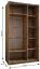Kleiderschrank / Schiebetürenschrank | 245,5 x 140 x 64 cm | 2 Kleiderstangen | 2 Schiebetüren | 6 Fächer | 6 Einlegeböden | Farbe: Eiche Artisan