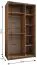 Kleiderschrank / Schiebetürenschrank | 2 Schiebetüren | 2 Kleiderstangen | 245,5 x 140 x 64 cm | 6 Fächer | 6 Einlegeböden | Farbe: Weiß | ABS-Kanten