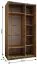 Kleiderschrank / Schiebetürenschrank | Farbe: Schwarz | 6 Fächer | 2 Kleiderstangen | Farbe: Schwarz | 2 Schiebetüren | 245,5 x 140 x 64 cm | ABS-Kanten