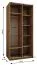 Kleiderschrank / Schiebetürenschrank | Farbe: Eiche Artisan | Spiegel | Soft-Close | 2 Kleiderstangen | 2 Schiebetüren | 245,5 x 100 x 64 cm | 6 Fächer