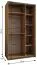 Kleiderschrank / Schiebetürenschrank | Farbe: Weiß | 245,5 x 140 x 64 cm | 2 Kleiderstangen | Soft-Close-Funktion | 6 Fächer | 2 Schiebetüren | Spiegel