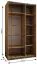 Kleiderschrank / Schiebetürenschrank | 2 Kleiderstangen | 245,5 x 140 x 64 cm | Soft-Close | Spiegel | Soft-Close | 6 Fächer | Farbe: Kaschmir