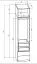 Offener Kleiderschrank | 2 Innenschubladen | Farbe: Eiche Puccini | 1 Kleiderstange | 1 Fach | 51,5 x 55 x 234 cm | 2 Schubladen | schmaler Schrank