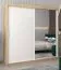 Schiebetürenschrank / Kleiderschrank Bisaurin 5C mit Spiegel, Farbe: Eiche Sonoma / Weiß matt - Abmessungen: 200 x 200 x 62 cm ( H x B x T)