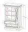 Vitrine Gimone 03, in Grau, zwei Schubladen, Maße: 140 x 95 x 41 cm, Soft-Close-Funktion, aus finnischer Kiefer, sechs Fächer, eine Glastür, klassisch