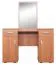 Schminktisch Grogol 25, Farbe: Erle - Abmessungen: 139 x 110 x 33 cm (H x B x T)