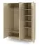 Drehtürenschrank | 3-türiger Kleiderschrank | Farbe: Eiche Cremona | 1 Kleiderstange | 150 x 61 x 210 cm | 6 Einlegeböden | ABS-Kanten | Edegem 02