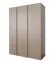 Moderner Kleiderschrank Fricourt 01, Mintgrün / Eiche dunkel, 195 x 145 x 50 cm, mit 9 Fächern und 2 Kleiderstangen, ABS-Kanten, robust und langlebig