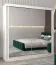 200 cm breiter Kleiderschrank mit 10 Fächern und 2 Türen | Farbe: Weiß Abbildung