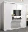 200 cm breiter Kleiderschrank mit 10 Fächern und 2 Türen | Farbe: Weiß Abbildung