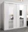 200 cm breiter Kleiderschrank mit 2 Türen | 10 Fächer | Farbe: Weiß Abbildung