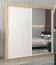 200 cm breiter Schiebetürenschrank mit 2 Türen | 10 Fächer | 2 Kleiderstangen | Farbe: Sonoma Eiche / Weiß Abbildung