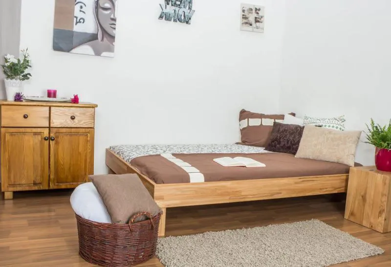 Eiche Futonbett 140 x 200 cm geölt Abbildung