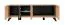 Wohnwand Nordkapp 02, Farbe: Hickory Jackson / Schwarz - Abmessungen: 192 x 320 x 45 cm (H x B x T), mit zwei LED-Bleuchtungen