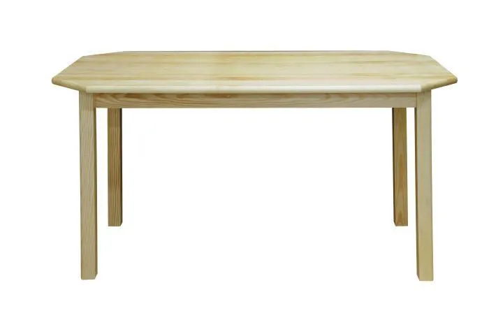 Küchentisch 75x150 cm Kiefer massiv, Farbe: Natur Abbildung