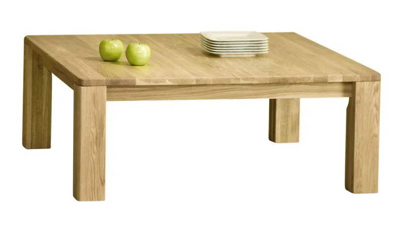 Beistelltisch Couchtisch teilmassiv Farbe: Natur 39x100x100 cm Abbildung